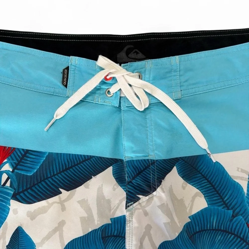 Quiksilver Blue Tropical Floral Boardshorts